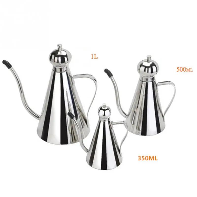 Condiment Storage Container Seasoning Vinegar Dispenser Stainless Steel Oil Bottle Teapot Non-toxic Dustproof Kitchen Accessory