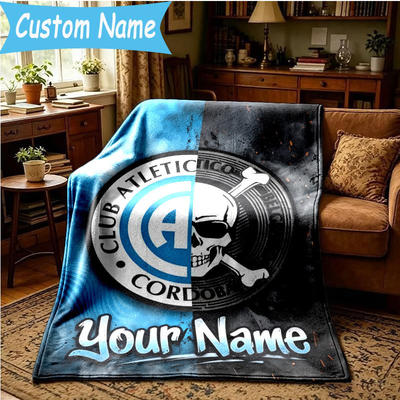 Custom Name CAB Football Blanket Flannel Blanket for Camping, Hiking, Garden Parties, Picnic Essentials,gift for family and friend