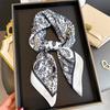 Women S Printed Cashew Pattern Silk Like Square Scarf For Sun Protection And Fashion