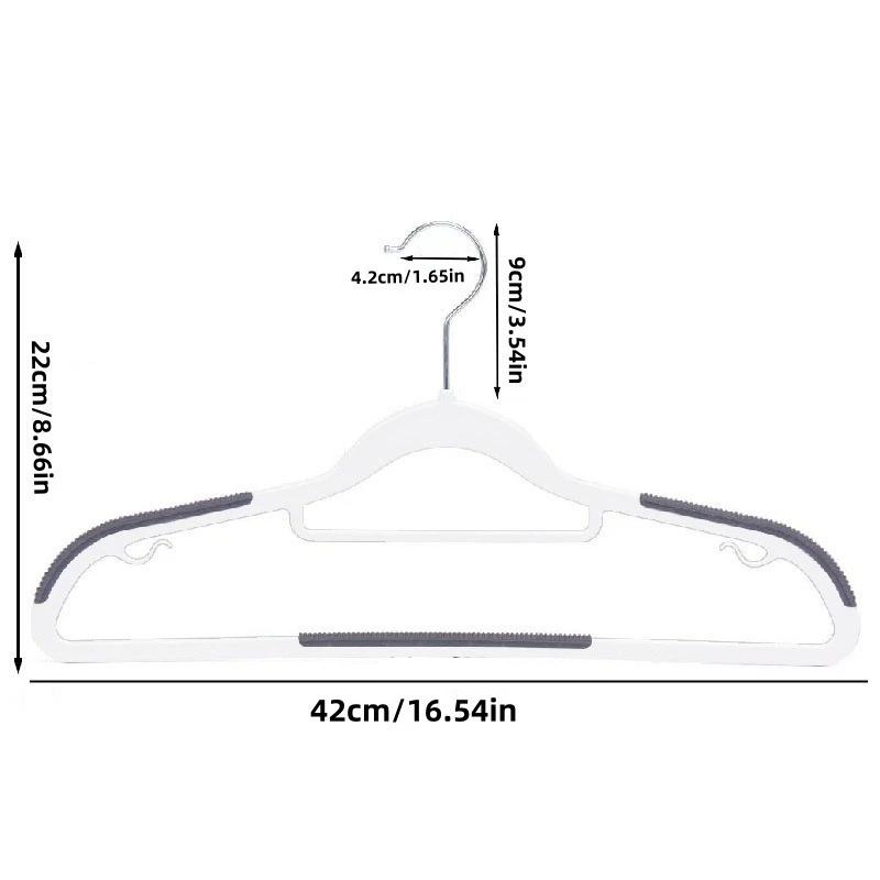Plastic Clothes Hanger Non-Slip Adult Home Use Wardrobe Hanger for Bedroom Balcony Drying Garment Rack