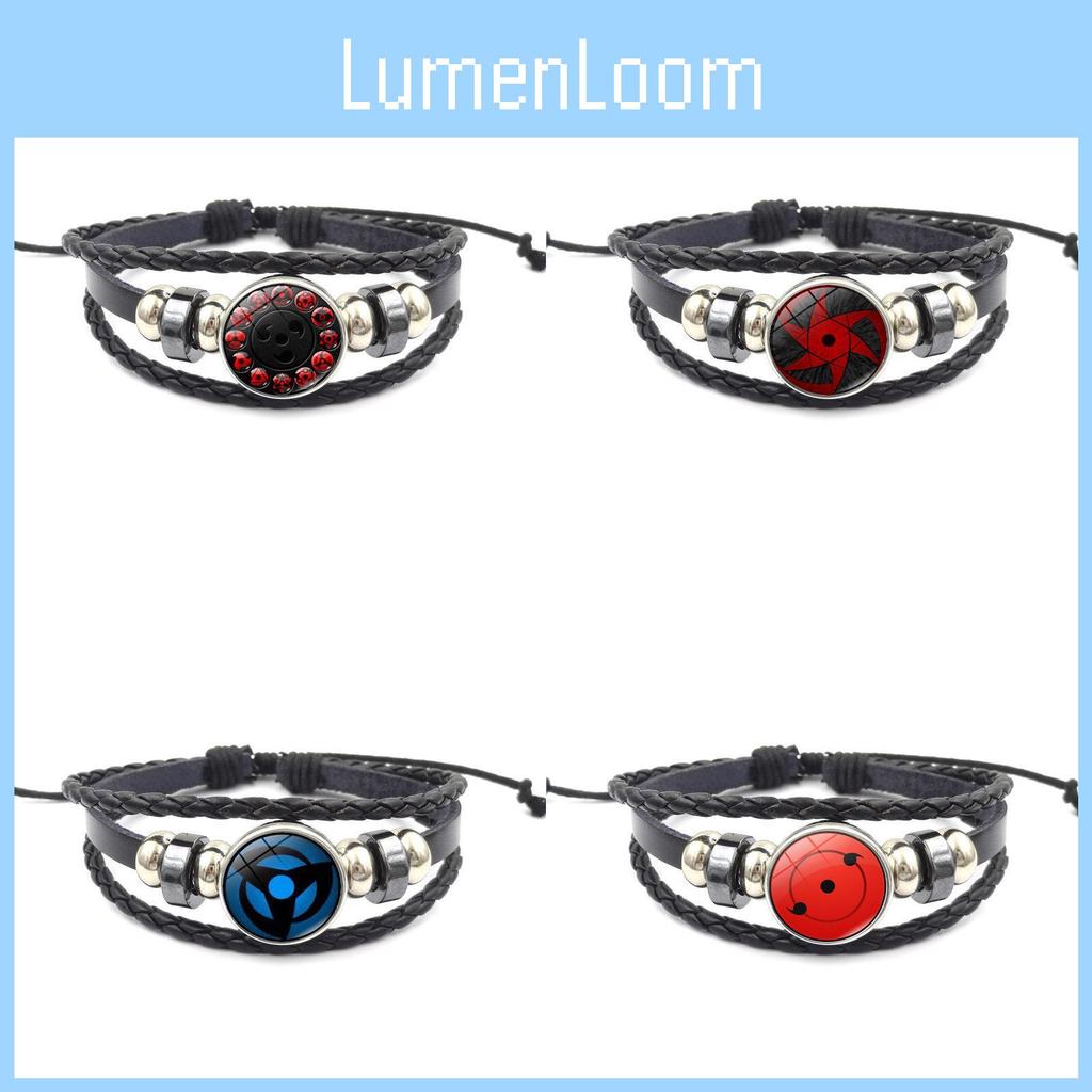 Exquisites Naruto Sharingan Lederarmband Legierungsplattiert Anime Punk Stil Schmuck