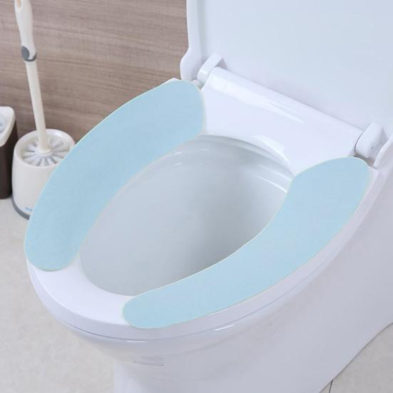 2Pcs Toilet Cushion Soft Warm Waterproof Toilet Seat Cover Closestool Cushion for Bathroom