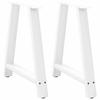 Vidaxl Coffee Table Legs, 2 Pcs, White, 70X(72-73) Cm, Steel