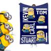 Minions Blanket With Cartoon Design For Bedroom And Lounge Use