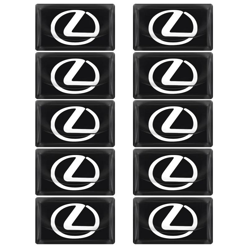 2026 Hot Interior Stickers 10Pcs Car Steering Wheel Sticker Badge Interior Decoration For Lexus CT200H ES350 GX460 470 IS250 LS4