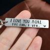 I Love You More The End I Win Funny Birthday Keychain A Personalised Gift for Him/Her Festive & Party Supplies WWO66