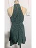 Halter Neck Round Dot Dress Lace Up Ruffle Edge Dress Sleeveless Chiffon Dresses Causal Women Dress