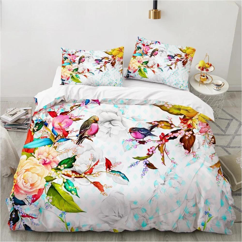 Luxury 3D Bedding Set Europe Double Duvet Cover Set Bed Linen Comfortable Blanket/Quilt Cover Bed Set Nordic Colour