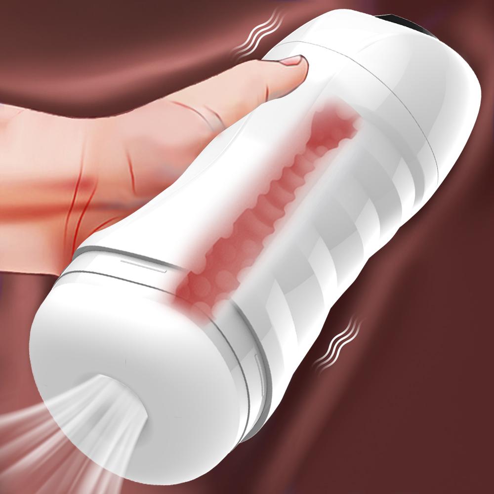 Männlicher Masturbator Cup Luftpumpe Heizung Masturbieren Cup Auto Saugen Smart Echte Pussy Saugen Vigina Masturbation Sexspielzeug für Männer
