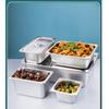 304 Stainless Steel Rectangular Buffet Food Pan with Lid