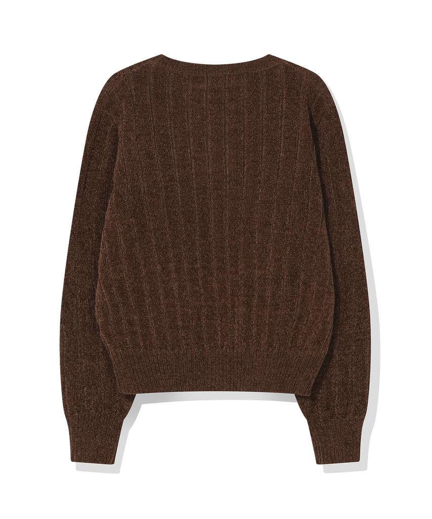 BEENTRILL Women'S Metal Hashtag Ribbed Knit (Chocolate)