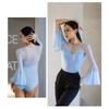 Women National Standard Latin Jumpsuit Long Sleeves Latin Dance Tops Practice Leotard Ballroom Modern Dance Jazz Bodysuit