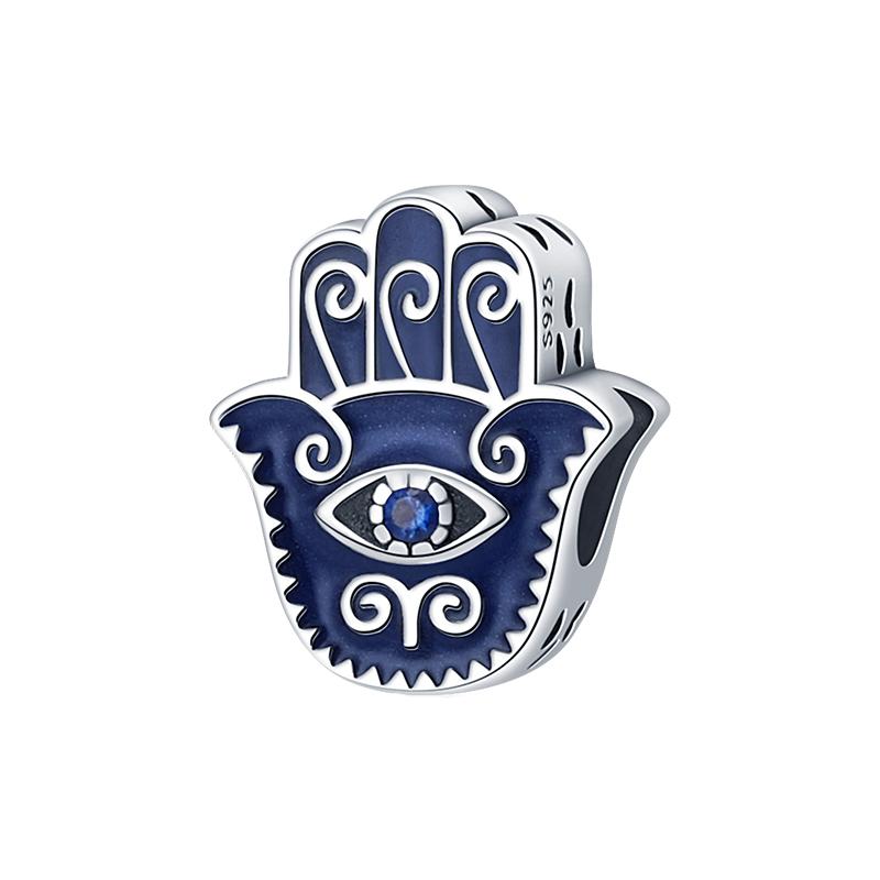 100% Rame Zircone Scintillante Occhio del Diavolo Occhio di Horus Auguri Migliori Portafortuna Perline Adatte a Braccialetti da 3 mm Gioielli Fai da Te