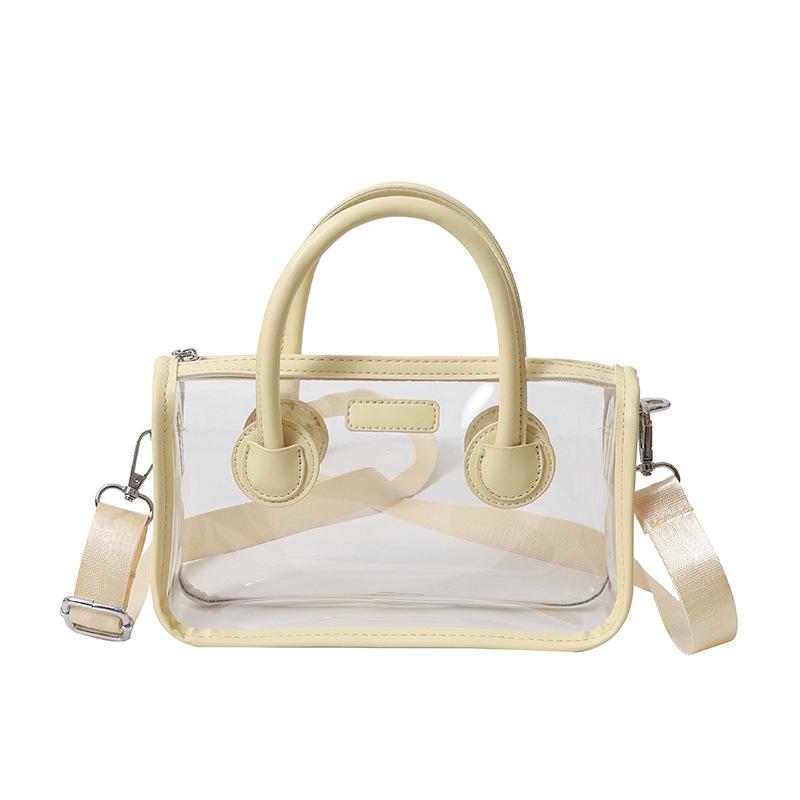 

Прозрачная сумка Seaside Play для женщин, популярная пляжная сумка для отдыха, трендовая сумка-мессенджер через плечо жёлтый