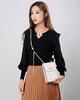 RAKEE Women's Leather Shoulder Bag, Cell Phone Bag, Smartphone Pouch, Crossbody Bag, Wallet Pouch, Stylish Clasp Bag