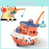 Fish Magnetic Kids Fishing Boat With Electric Light Sound For Early Learning