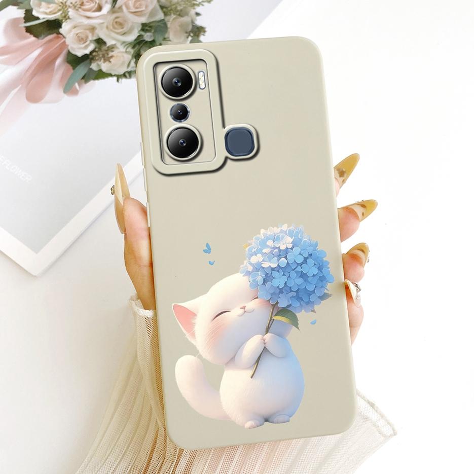 For Infinix Hot 20i Case Hot 20S X6827 Luxury Flowers Candy Painted Cover Soft Silicone Case For Infinix Hot 20 Play Hot20 Shell
