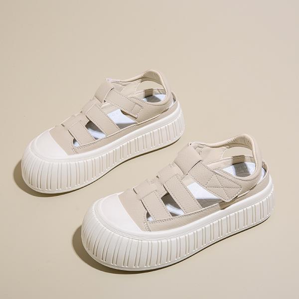 Fashion 2025 Summer Roman Sandals Muffins shoe Increasing Height Shoes All-Match Women's Heels Gladiator Flat New Girls Closed Rome Autu