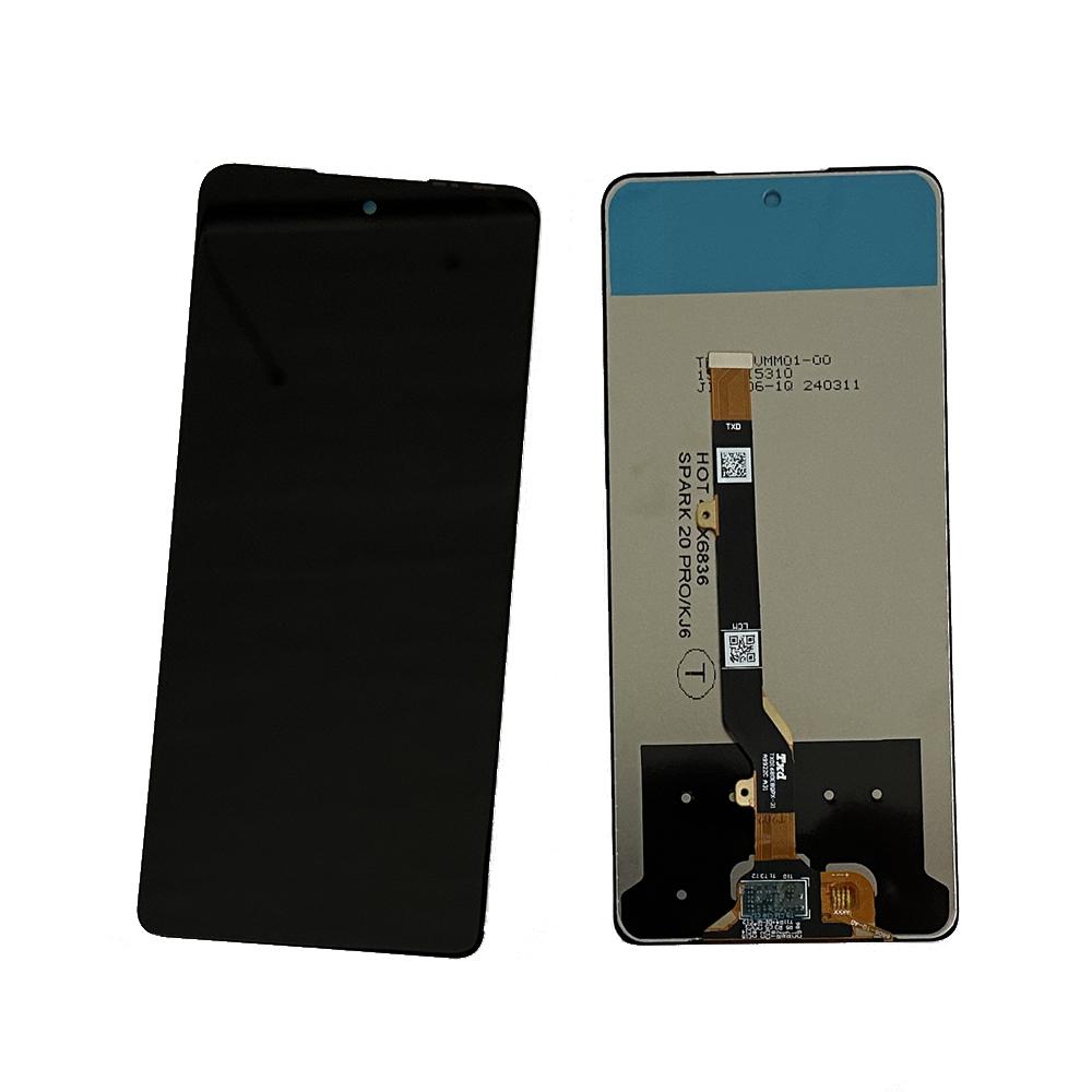 מסך LCD ודיגיטייזר מכלול מלא עבור Tecno Spark 20 Pro KJ6