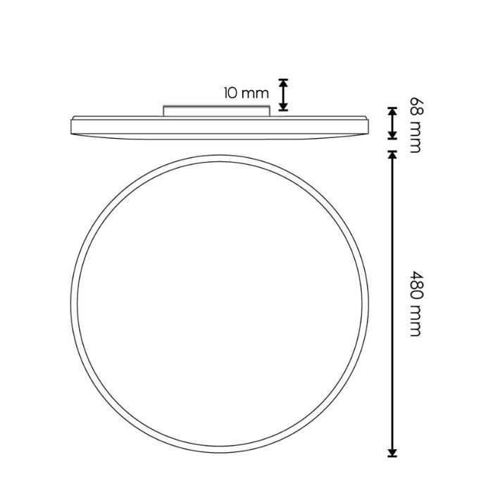Plafon LED Circulaire 50W - Ledme - LM8260 - Blanc - IP44 - 6000K