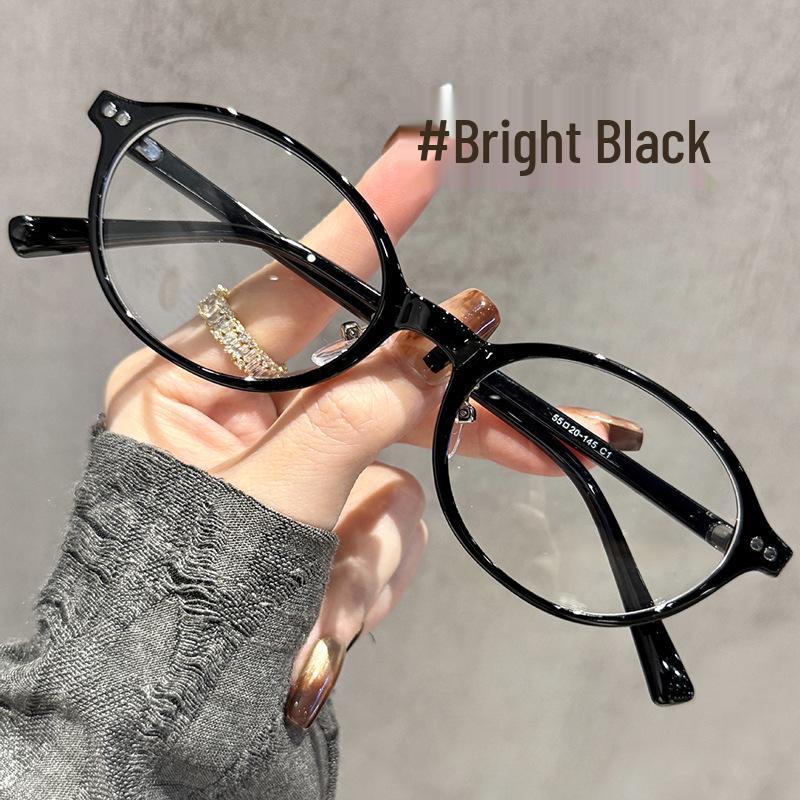 

Овальные очки в оправе под черепаху - Ретро литературный стиль для маленьких лиц, Совместимы с линзами для близорукости или плано.