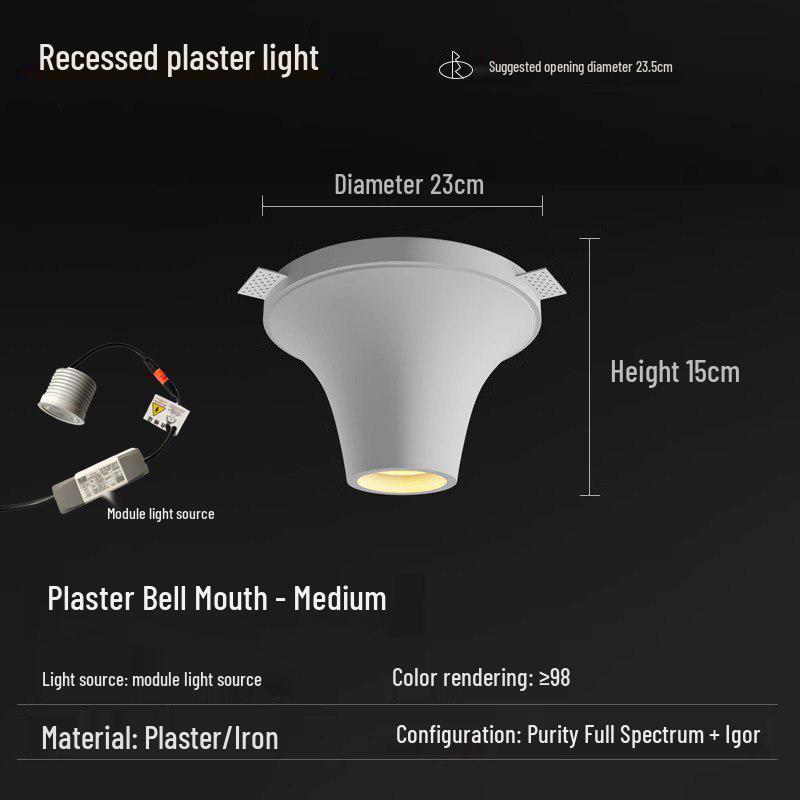 Wabi-Sabi Teardrop Frameless Smart Surface Spotlight Full-Spectrum Recessed Downlight
