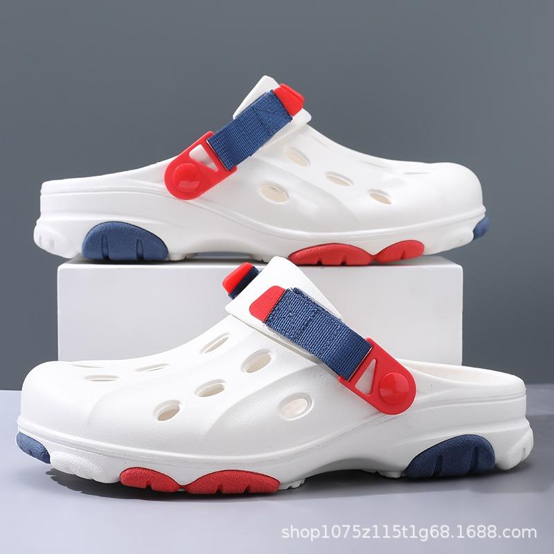 Summer new couple hole shoes simple versatile non-slip thick-soled wear-resistant beach cool slippers available