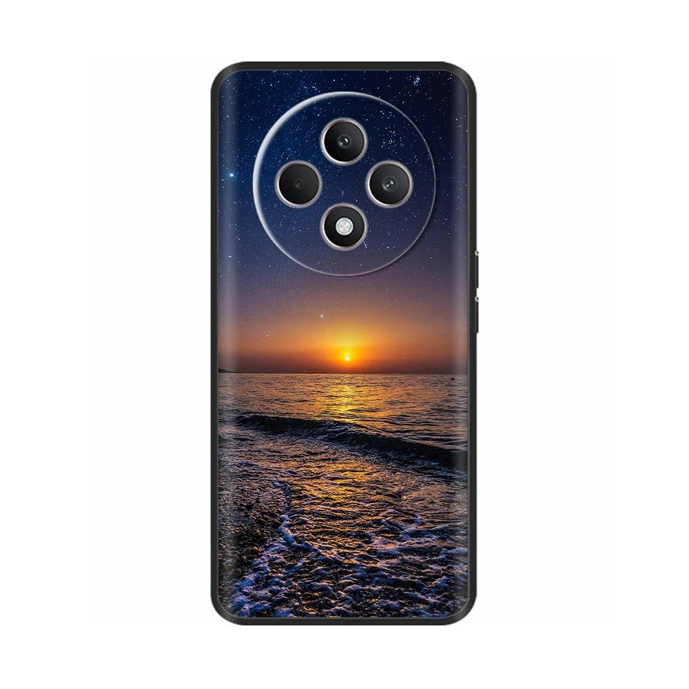 Für Oppo Reno12 F Hülle CPH2687 Cover Niedliches Liebesherz Weiche Schwarze Silikon Schutzhüllen für Reno 12F Reno12F 5G 2024 Fundas