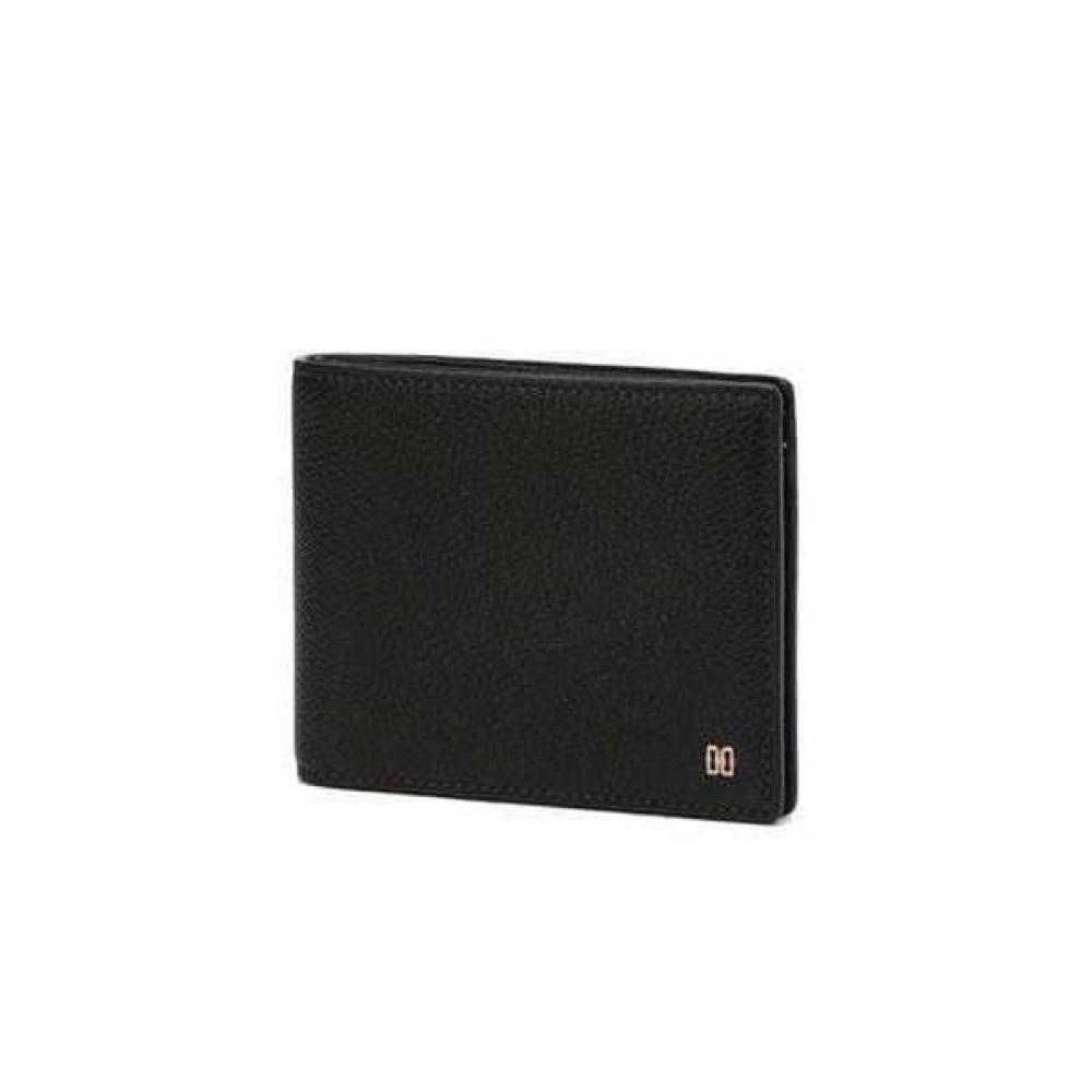 Daks Black European Imported Leather Inside Check Slim Wallet Dbwa6e854bk
