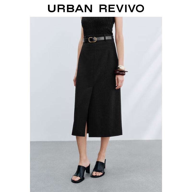 UR Women s Elegant Commuter Belted Midi Skirt S