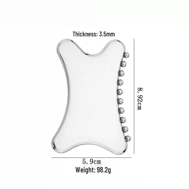 Heart-Shaped Stainless Steel Gua Sha Board for Facial Firming and Lifting Massage – Large Size, Multifunctional Fascia Tool.