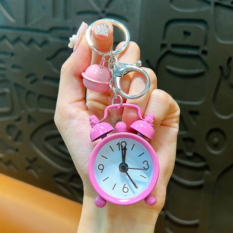 

Корейский и японский брелок-подвеска с будильником: Креативный автомобильный аксессуар-сумка и подарок для мероприятия розовый