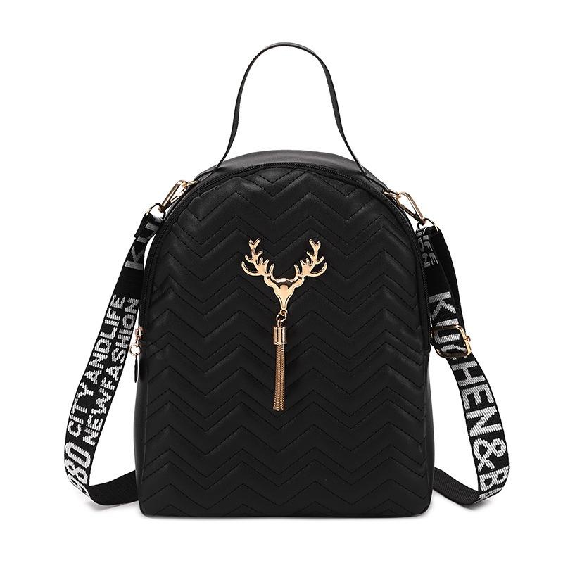 Backpack Versatile Fashion Niche Textured Women's Bag Large Capacity Mobile Phone Makeup Backpack