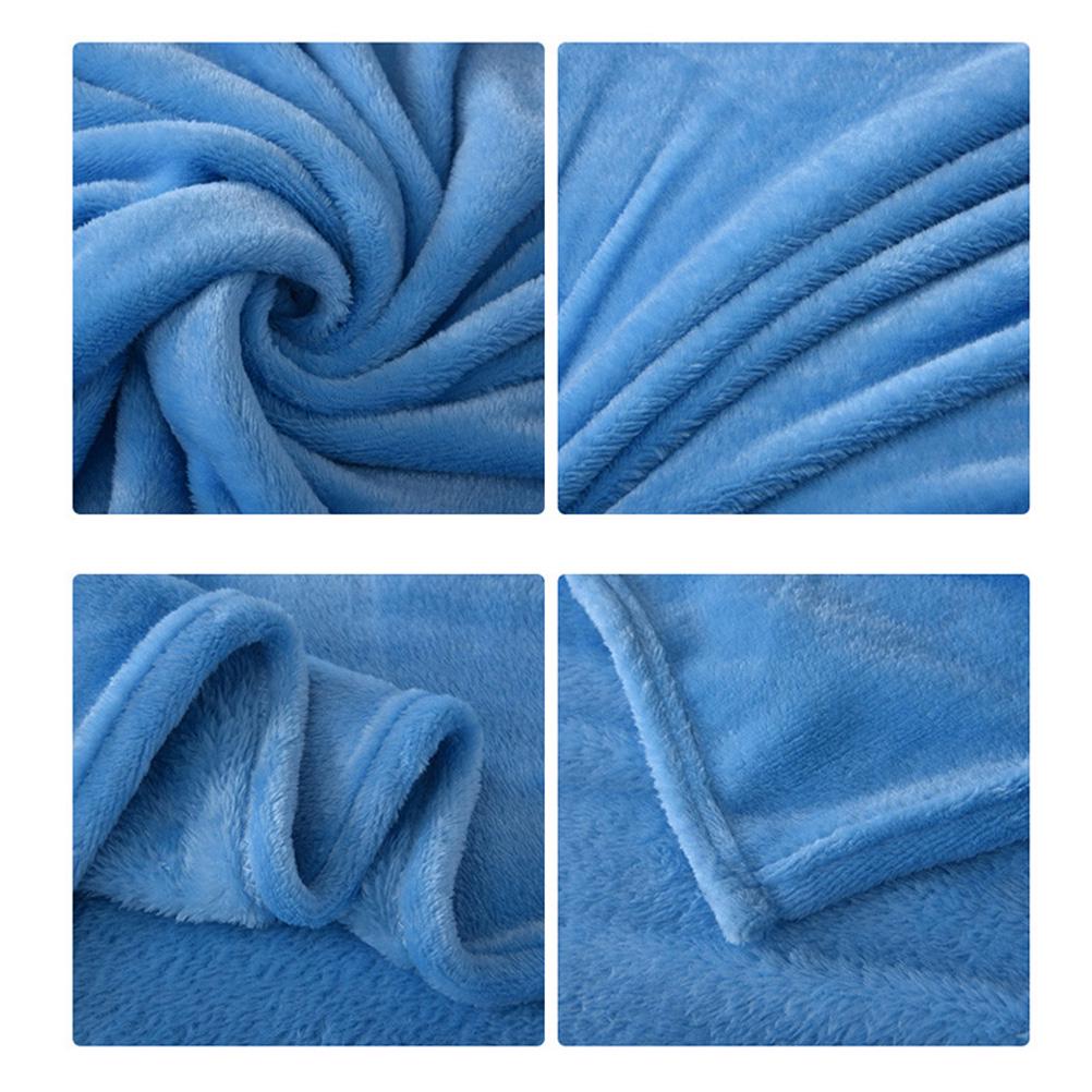 Coral Fleece Blanket 65X93Cm Light Purple Warm Winter Camping Travel Home Use Soft Flannel Blanket