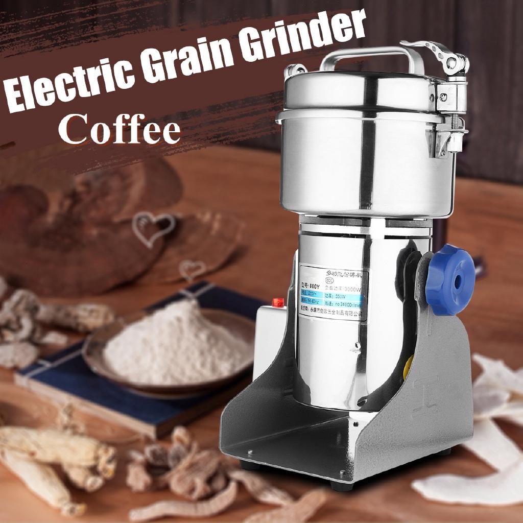 Electric Herb Grain Grinder Cereal Mill Flour Coffee Wheat Cereal Grinding Pulverizer Food Machine Grinder Tool 550W