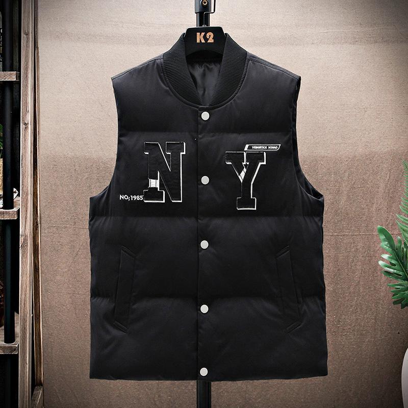 

Зимний хлопковый жилет с воротником-стойкой, теплый хлопковый жилет с подкладкой, жилет с бейсбольным воротником XXXXL