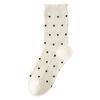 Polka Dot Socks Pure Cotton Medium Tube Socks Spring And Autumn Thin Versatile Cute Lace Polka Dot Stacking Socks Socks Industry
