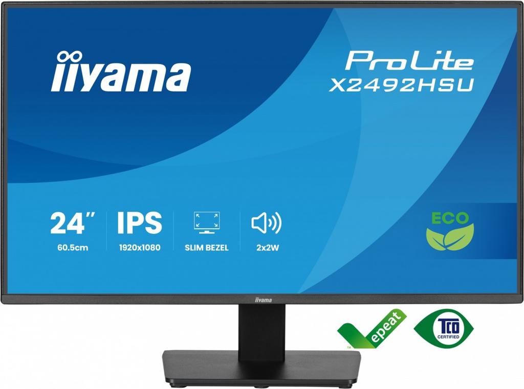 Monitor 24 inches X2492HSU-B1 IPS,FHD,HDMI,DP,120Hz,300cd,4ms,USB HUBx2 thin frames, 1500:1, ErP B