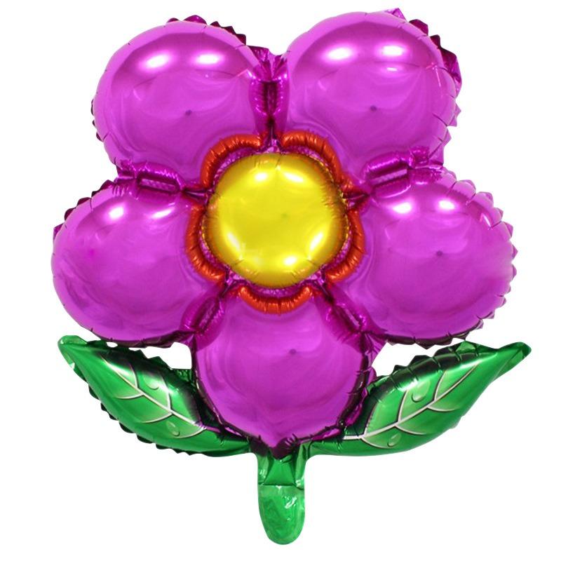3pcs Flower Balloons Pink Rose Red Purple Flower Balloon Children's Birthday Party Wedding Decorations Air Balloon
