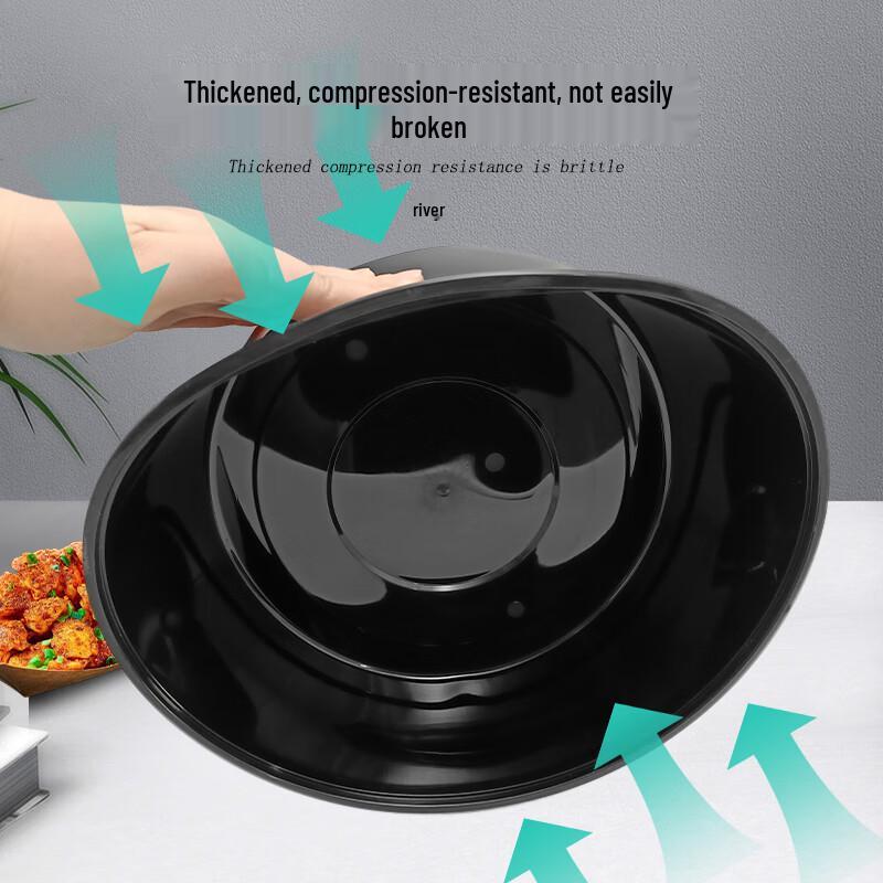 Jimeihewang Disposable Round Food Containers with High Lids, 4800ml, 60 Sets