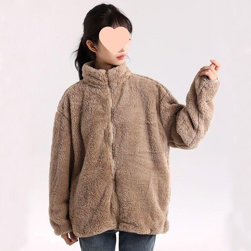 2025 Winter Women's Long-Sleeve Fleece Plush Jacket