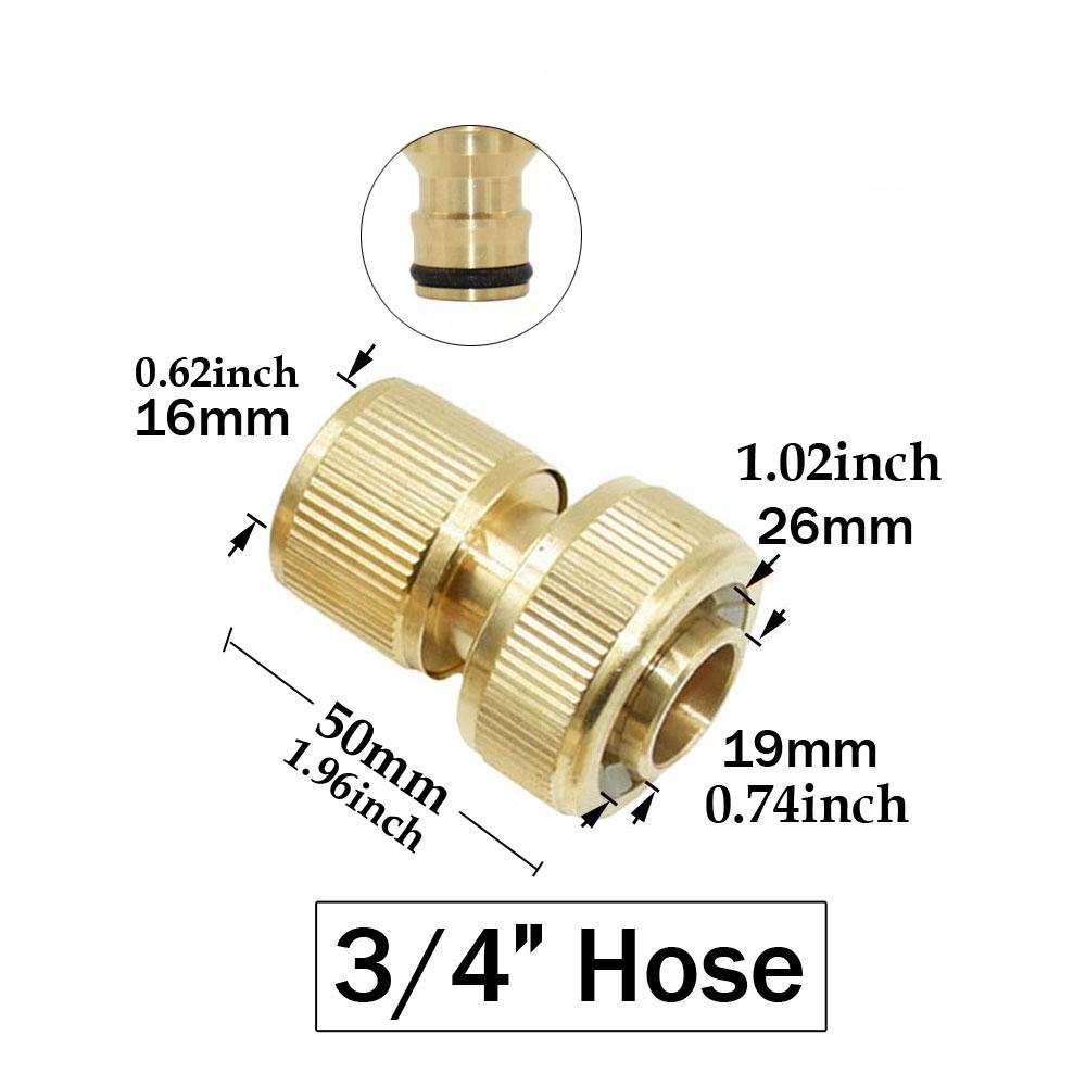 

1/2 3/4 5/8 1 латунный кран быстроразъемный соединитель 16 мм 20 мм медный шланговый соединительный адаптер садовый поливочный пистолет фитинги для остановки воды