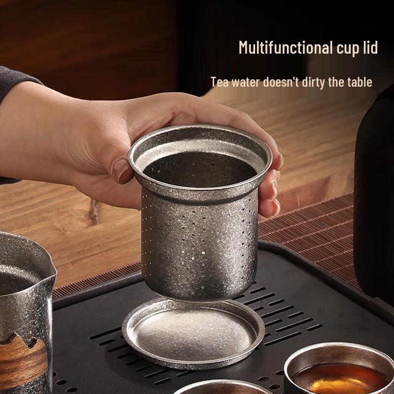 MAXCOOK Pure Titanium Travel Tea Set