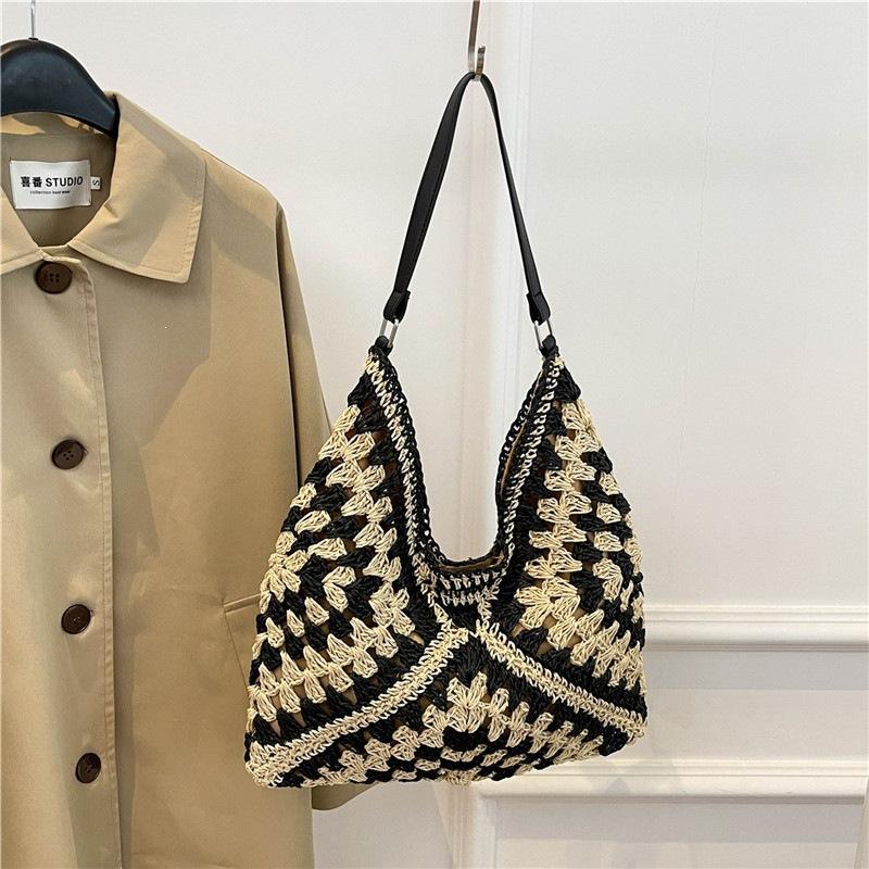 Large-capacity Woven Bag, Single-shoulder Bag, Casual Beach and Sand Dune Bag