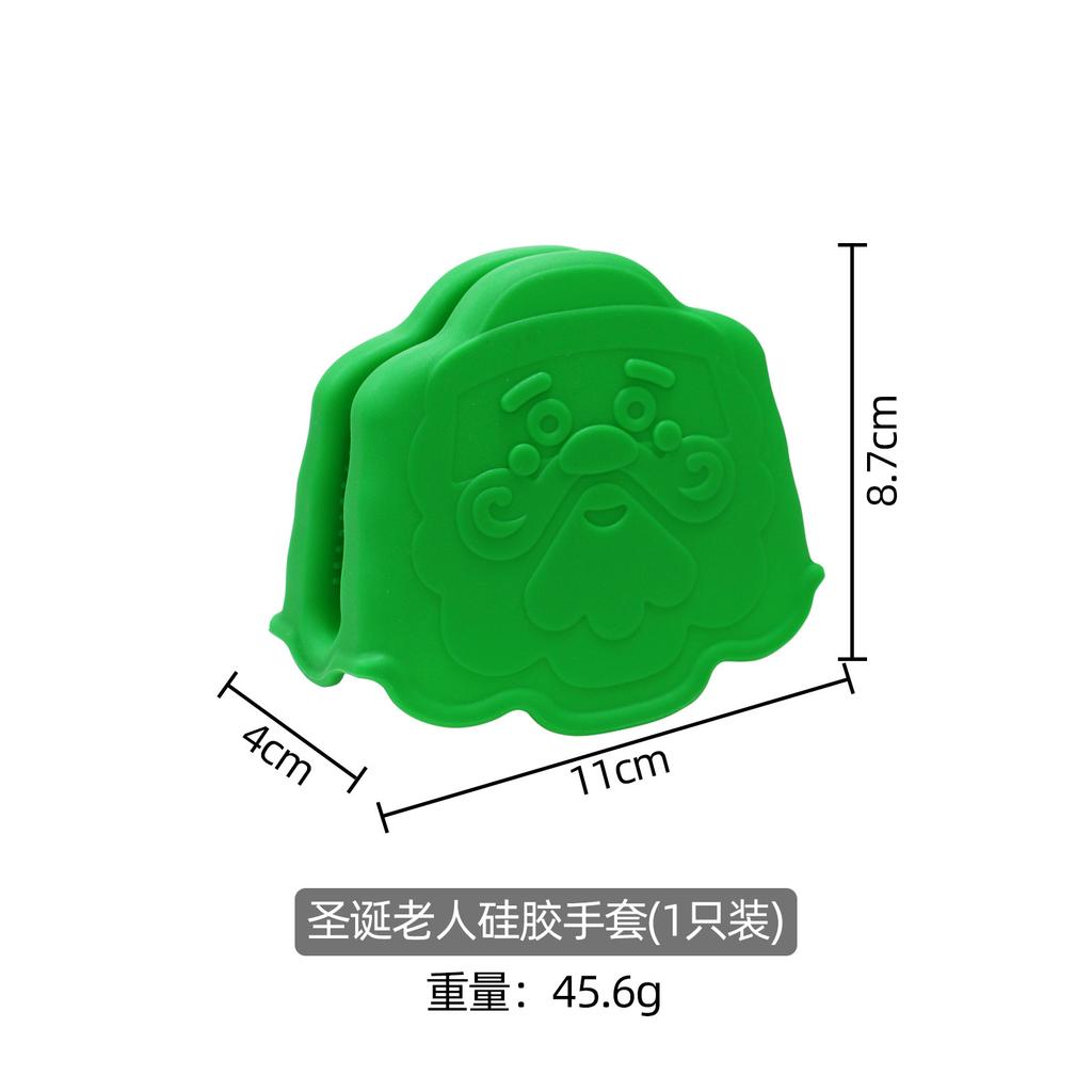 Christmas New Silicone Anti-scalding and Non-slip Gloves, Oven Microwave Oven Hand Clips, Kitchen Baking Silicone Heat Insulation Clips