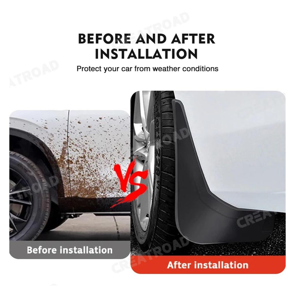 4 stk Skvettlapper Skvettlapper Sprutskjermer Skjermbeskytter Civic Sedan 2016 2017 2018