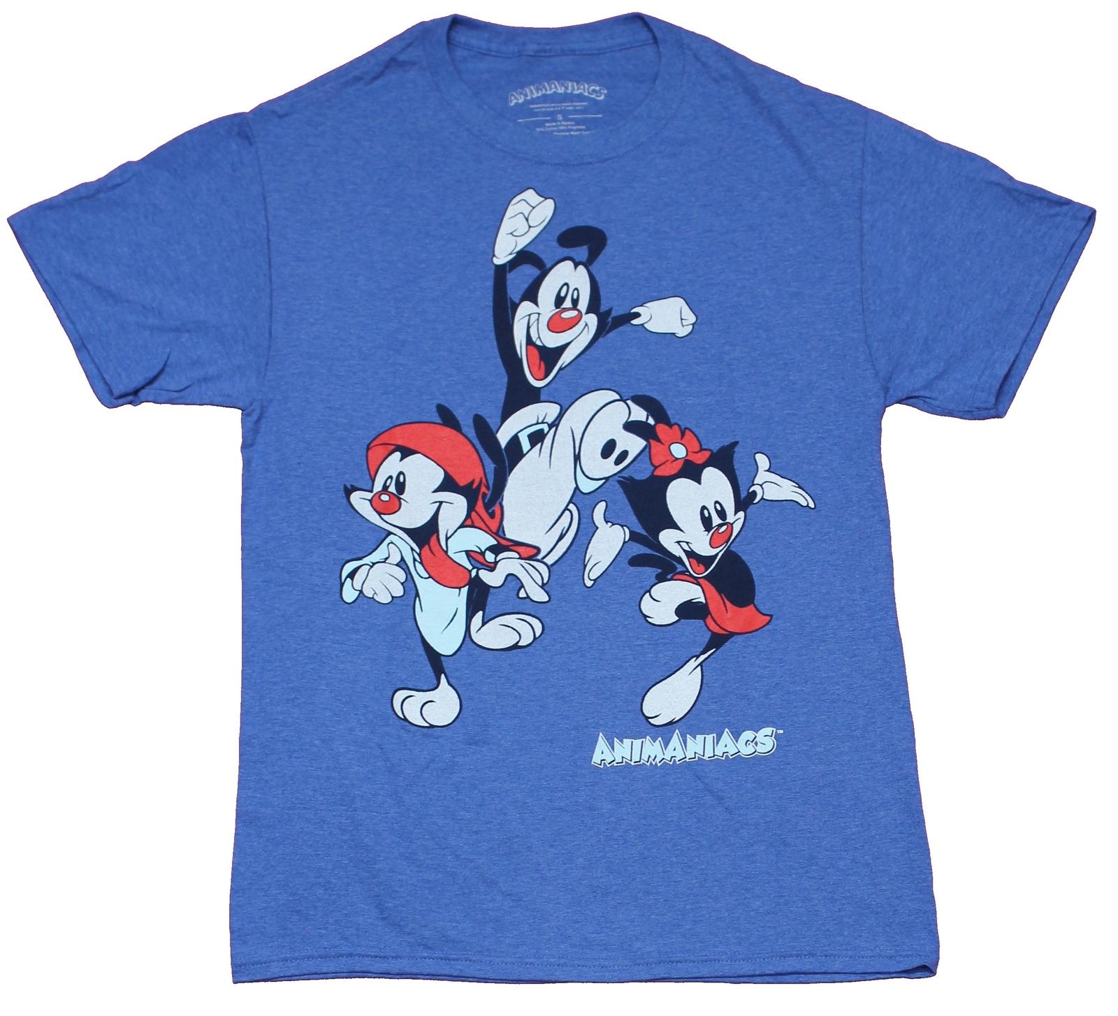 Animaniacs Mens T-Shirt - Wacko Yakko & Dot Excited Trio Image S