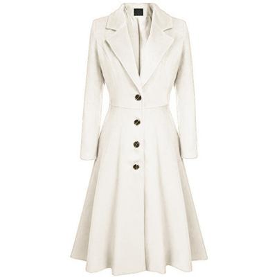 Autumn and Winter New Women's Woolen Coat Long-sleeved Fashion Casual Trench Coat Women