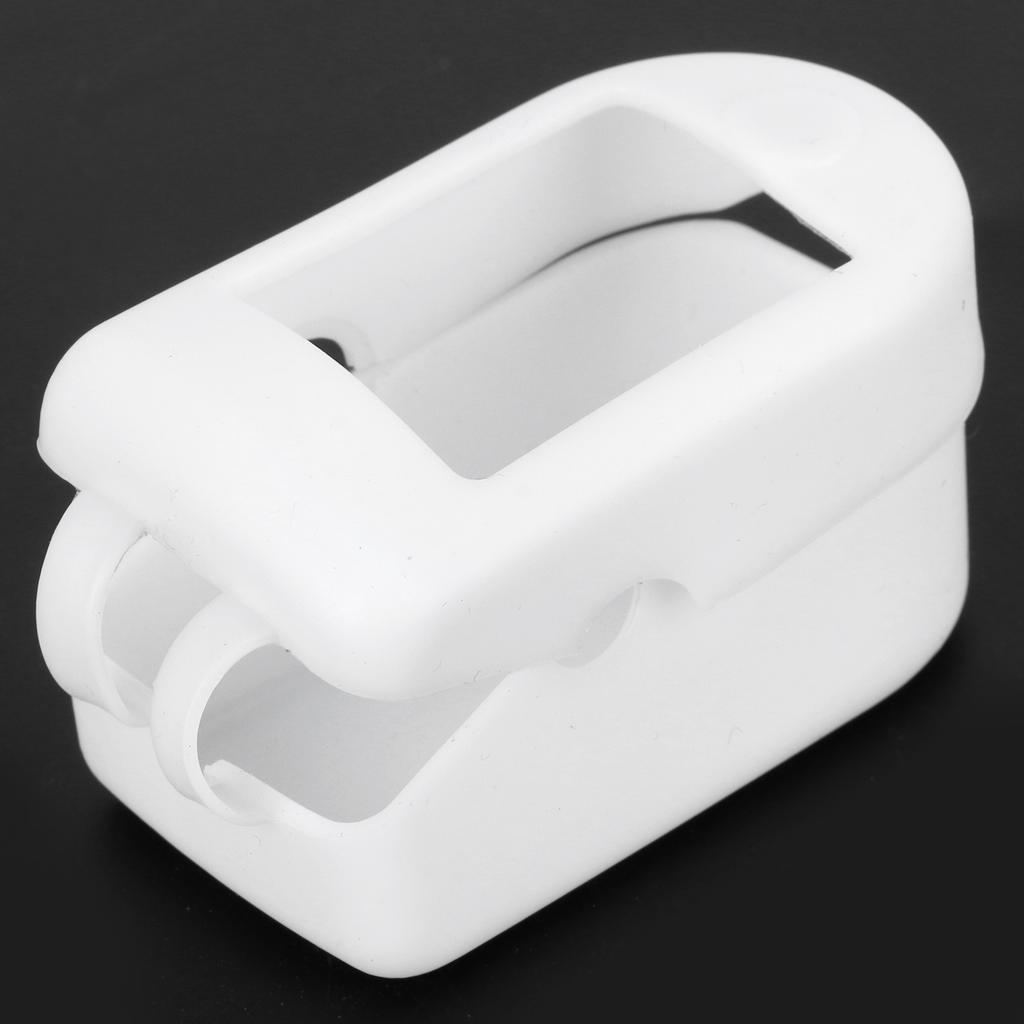 2Pcs Oximeter Cover Portable Silicone Fingertip Pulse Monitor Protector for Travel Home(Black White )