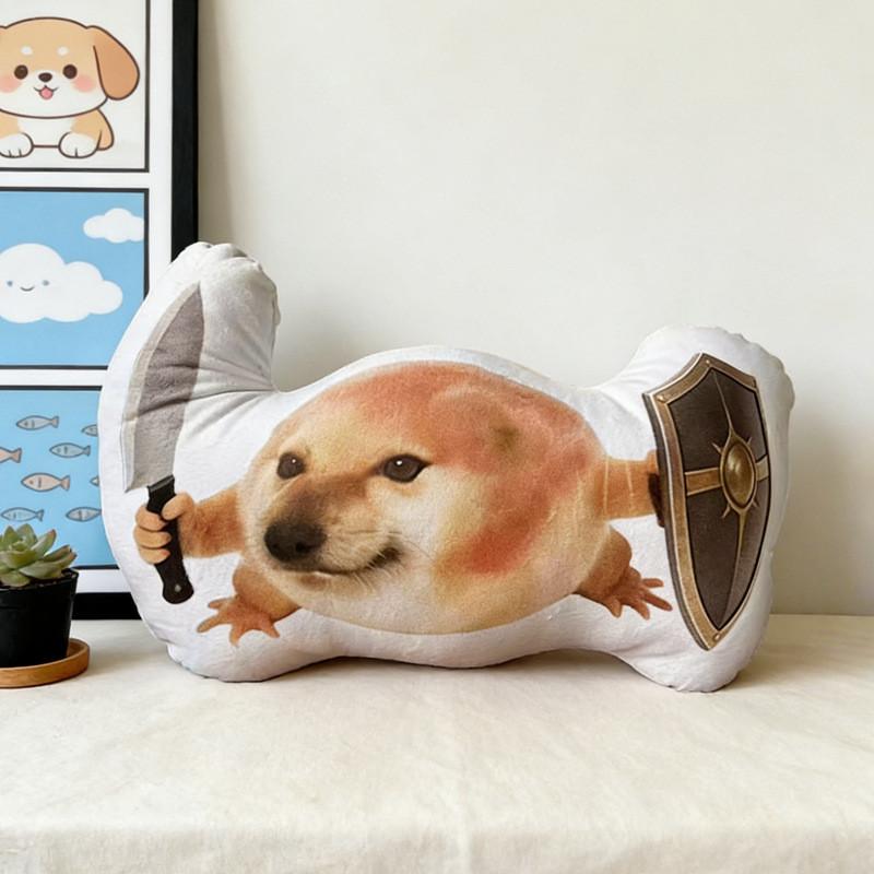 

Dog Cartoon Plush Pillow With Pp Cotton Filling For Bed Sofa Decor Gift For All Ages Style G